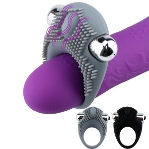 Penis Ring Vibrator Delayed Ejaculation Device Adult Sex Toys Dick Vibrators Silicone Cock Vibrating On For Men - 2